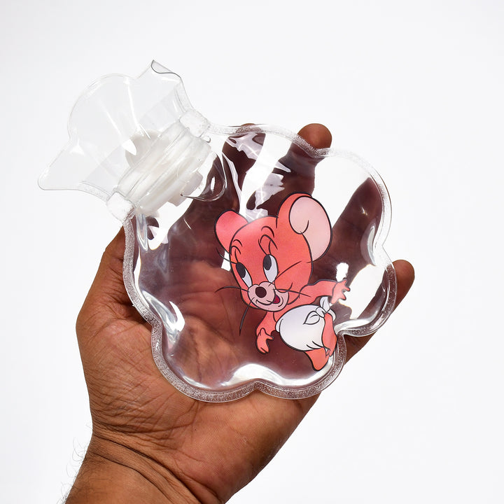 6542 Mix Transparent Multi Design Small Hot Water Bag With Cover For Pain Relief Neck Shoulder Pain And Hand Feet Warmer Menstrual Cramps. - Trendex