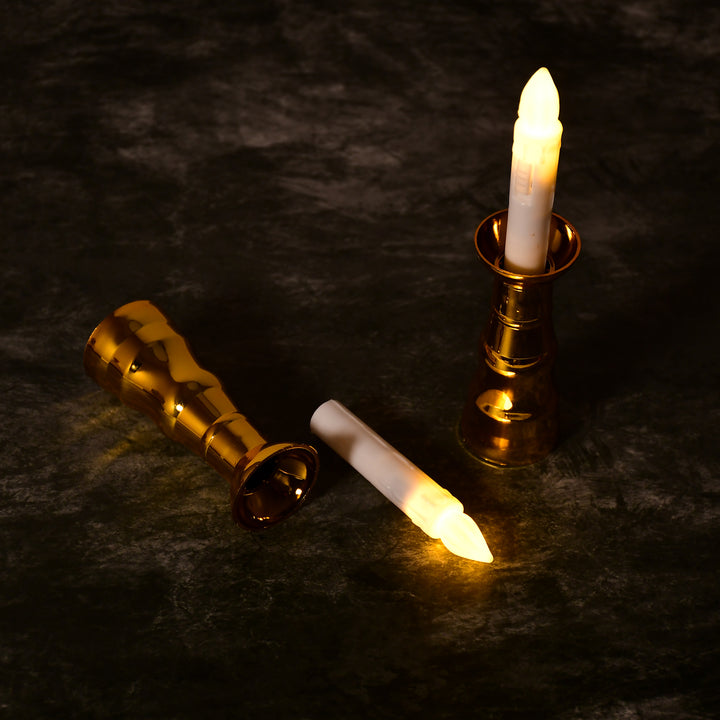 6560 2pcs Led Candle Light Candles Flameless Lamp Indoor Window Decoration Wedding Party Decor Light - Trendex