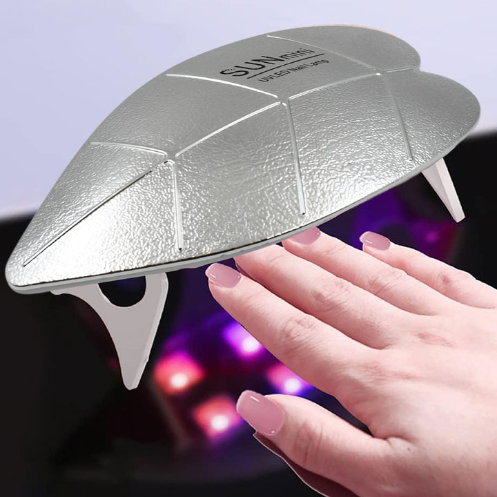 12914 Mini Nail Lamp 6w 6 Led Uv Nail Dryer With Usb Cable For Gel Nail Polish Nail Art Tools For Starters Home Diy Professionals Salon Manicure (1 Pc) - Trendex