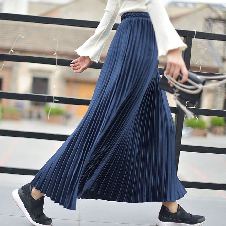 Pleated Skirt Skirt Spring And Summer New High Waist Retro Fashion - Trendex