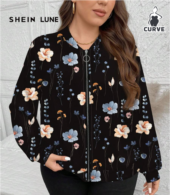 Size Casual Retro Floral Pattern Jacket, Suitable For Spring Outings Autumn And Winter - Trendex