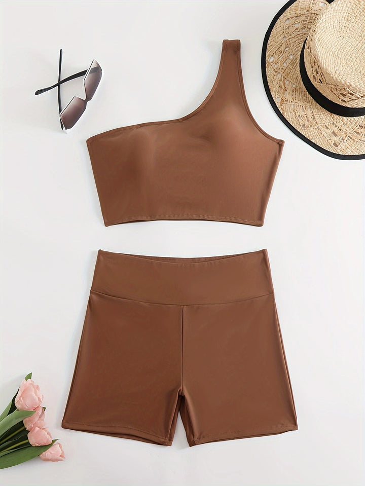 Sexy Hot Girl Bikini Shoulder Backless Swimsuit - Trendex
