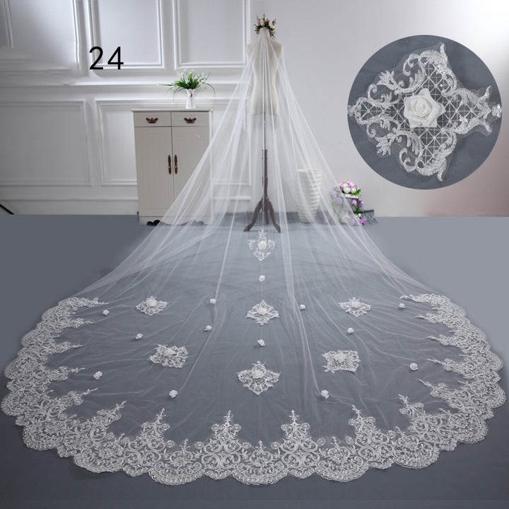 Bride Wedding Master Wedding Veil Long Long Tail - Trendex
