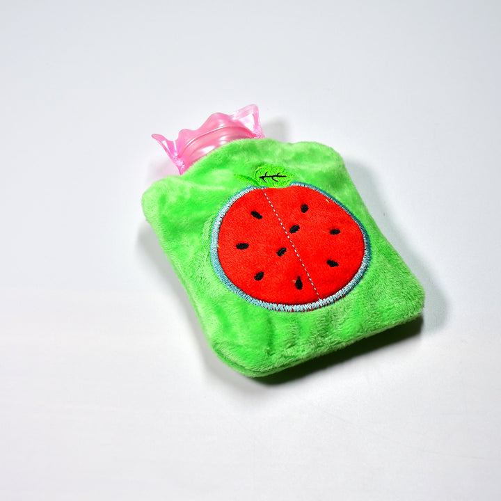 6509 Watermelon Small Hot Water Bag With Cover For Pain Relief Neck Shoulder Pain And Hand Feet Warmer Menstrual Cramps. - Trendex