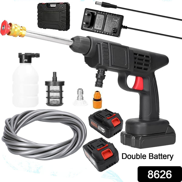 Double Battery 48v Rechargeable Electric Car Washer Gun (1 Set) - Trendex