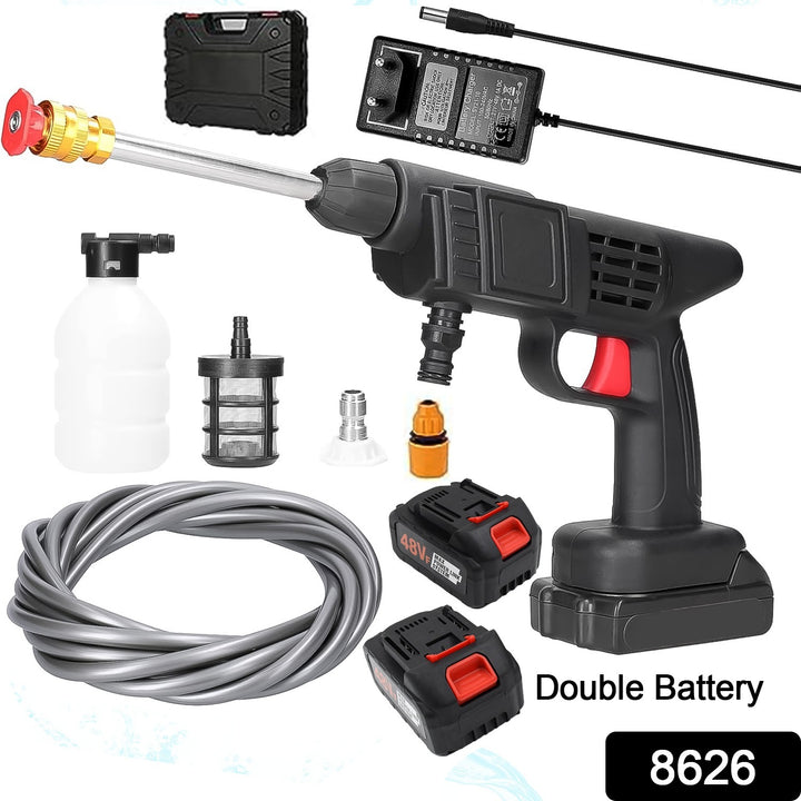Double Battery 48v Rechargeable Electric Car Washer Gun (1 Set) - Trendex