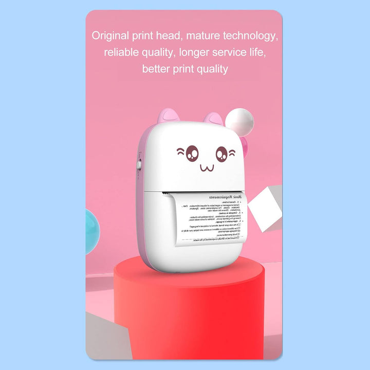 8838 Pocket Mini Printer Mobile Phone Bluetooth Connection Wireless Mini Thermal Printer With Android Or Ios App For Pictures Portable Smart Printercontains 1 Rolls Thermal Paper With Fast Paper Output For Photo Image - Trendex