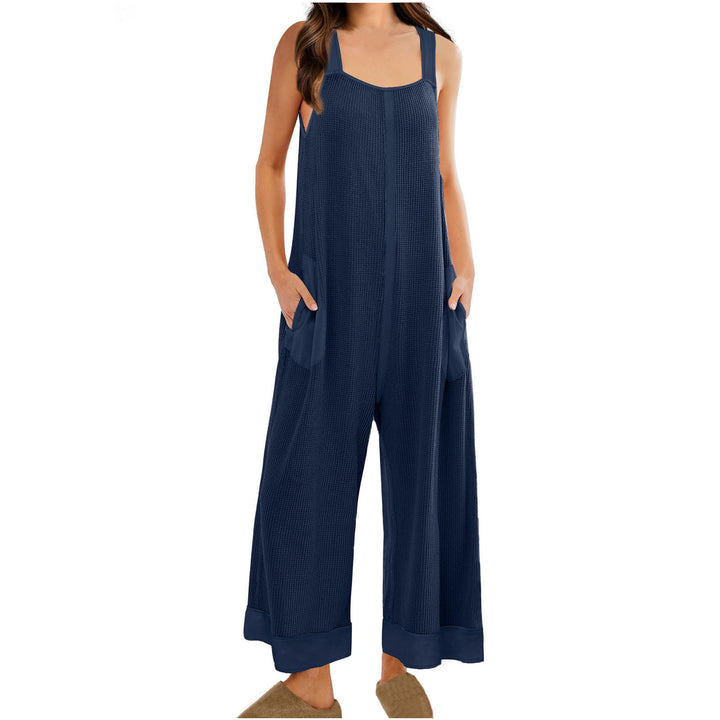 Women's Casual Loose Jumpsuit Sleeveless U-neck One-piece - Trendex