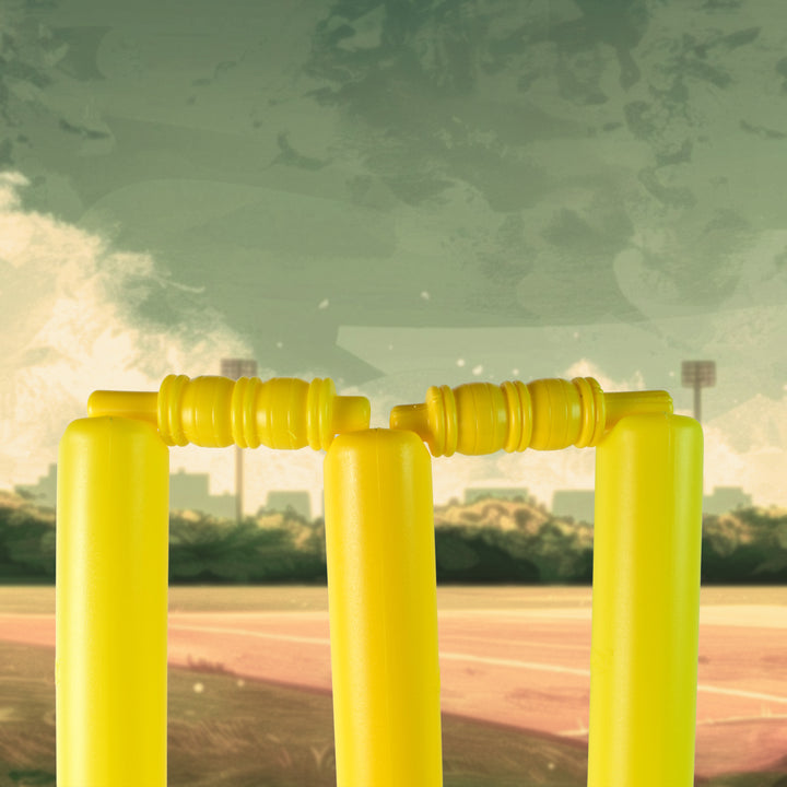Big Cricket Kit Cricket Set With 1 Cricket Bat 1 Rubber Ball Bails 3 Stumps With Stand Base - Trendex