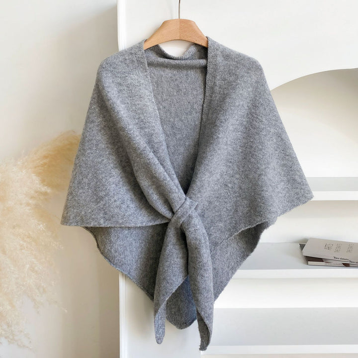 All-matching Triangular Binder Neck Warmer Scarf Pure Color All-matching Bib Shawl - Trendex