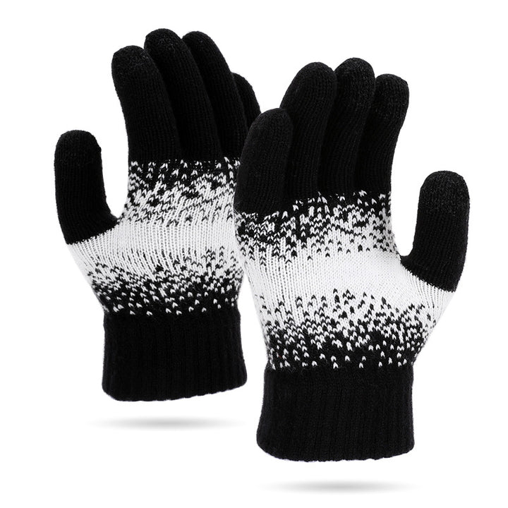 Autumn And Winter New Gloves Women's Knitted Wool - Trendex