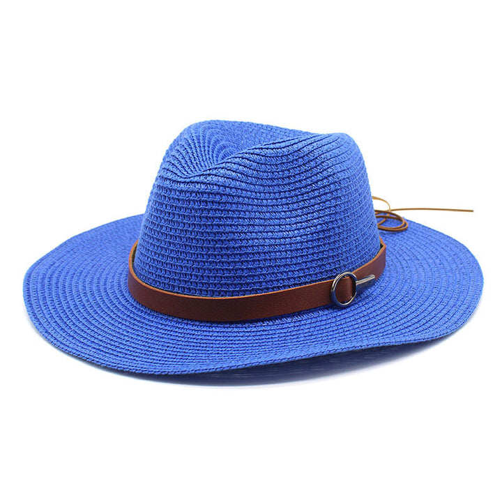 Sun Protection Travel Vacation Beach Woven Denim Top Hat - Trendex