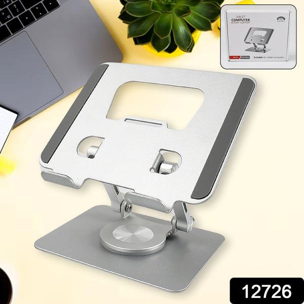 Aluminum Alloy 360rotating Bracket Adjustable Tablet Stand Portable Foldable Ergonomic Tablet Support - Trendex