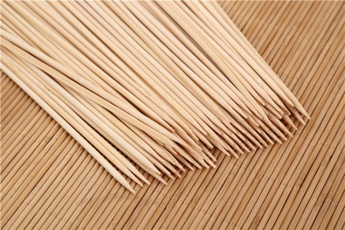 1100 Camping Wooden Color Bamboo Bbq Skewers Barbecue Shish Kabob Sticks Fruit Kebab Meat Party Fountain Bamboo Bbq Sticks Skewers Wooden (20cm) - Trendex