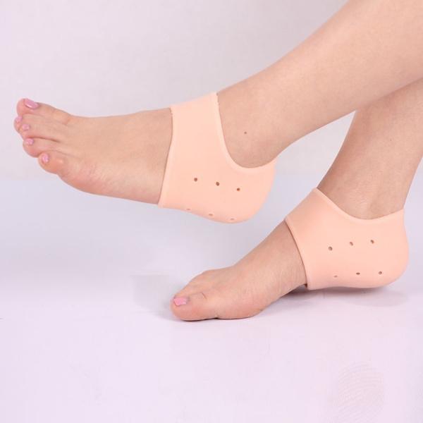 1475 Anti Crack Silicone Half Gel Heel And Foot Protector Moisturizing Socks - Trendex