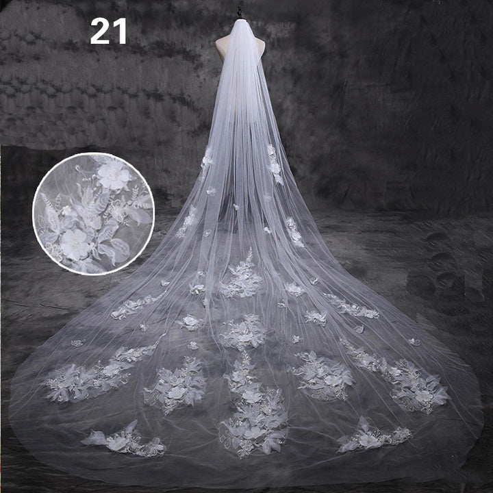 Bride Wedding Master Wedding Veil Long Long Tail - Trendex