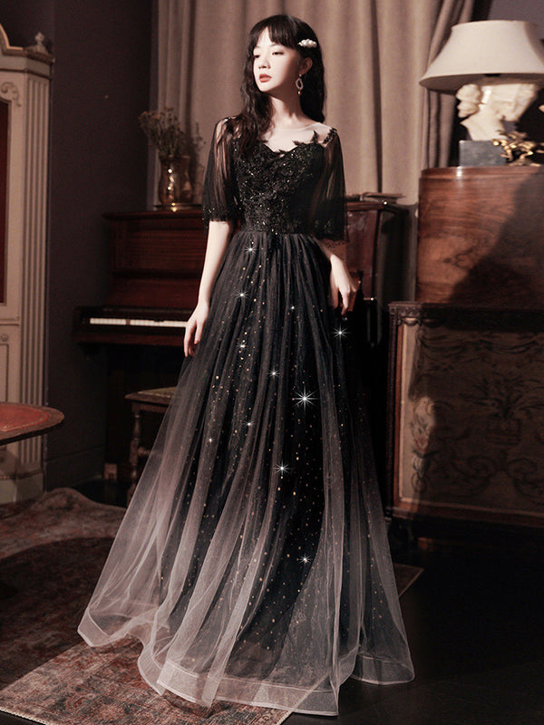 Spring Art Exam Black Xianqi Student Host Annual Party Dress - Trendex