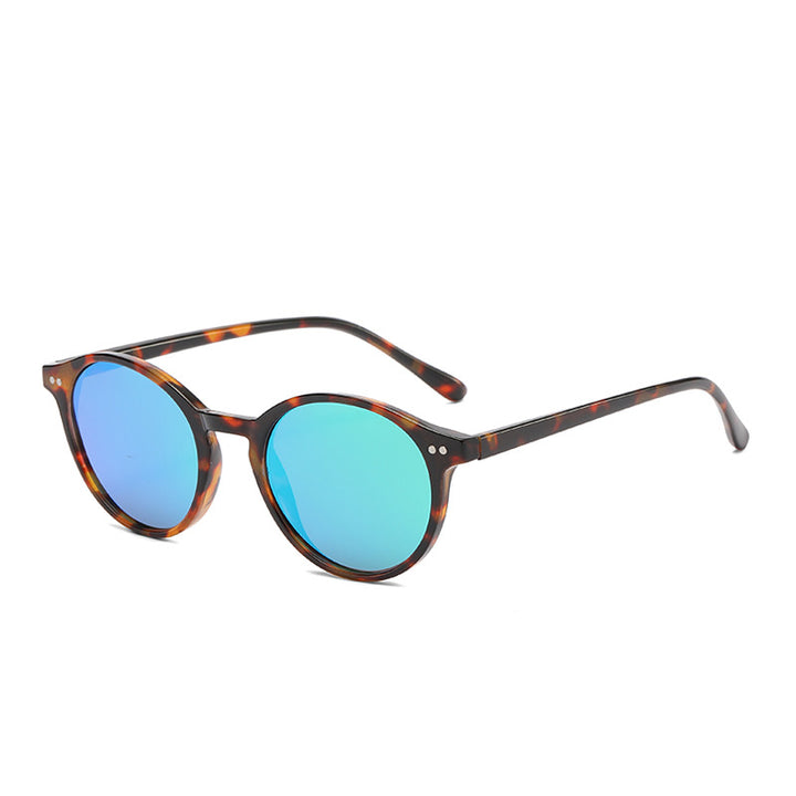 Round Polarized Full Rim Frame Sunglasses - Trendex