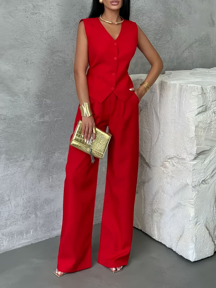 Women's Outer Wear Spring And Summer Vest Pants Two-piece Set - Trendex