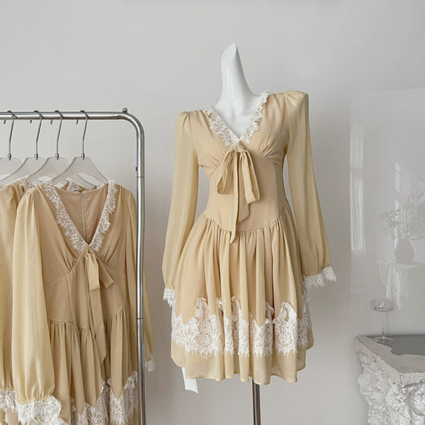 Swan Neck Stereo Cinched Swing Dress - Trendex