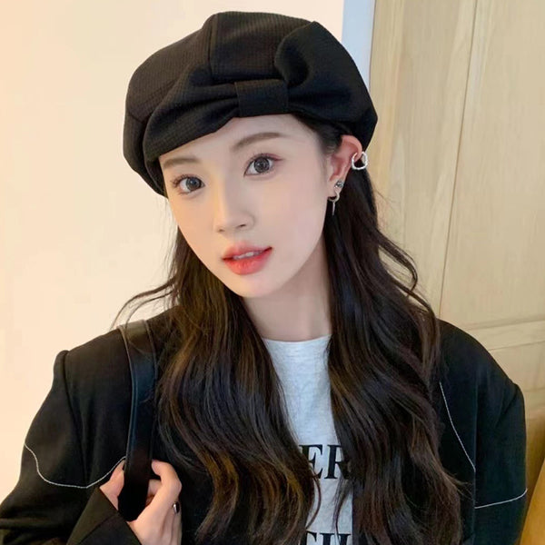 Korean Style Sweet Bowknot Beret Female Japanese Style - Trendex
