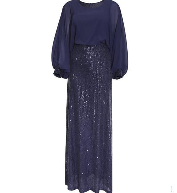 African Women's Beads Chiffon Party Evening Dress Big Size - Trendex