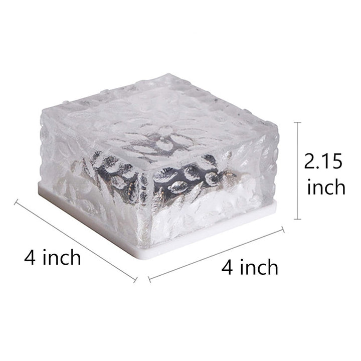8557solar Ice Cube Shaped Garden Light Ice Cube Shaped Garden Warm Light Outdoor Solar Garden Decorative Lights For Walkway Pathway Backyard Christmas Decoration Parties - Trendex