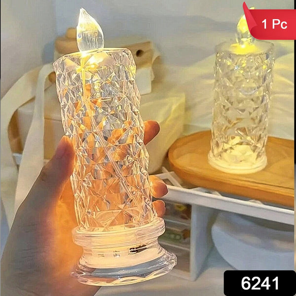 6241 Rose Candles For Home Decoration Crystal Candle Lights - Trendex