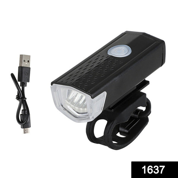 1637 Usb Rechargeable Bicycle Light Set 400 Lumen Super Bright Headlight Front Lights - Trendex