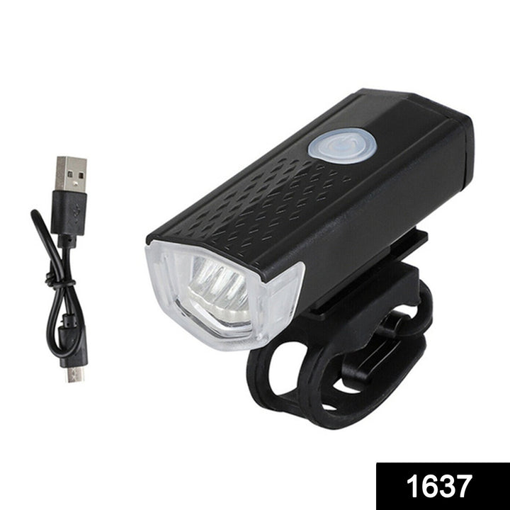 1637 Usb Rechargeable Bicycle Light Set 400 Lumen Super Bright Headlight Front Lights - Trendex