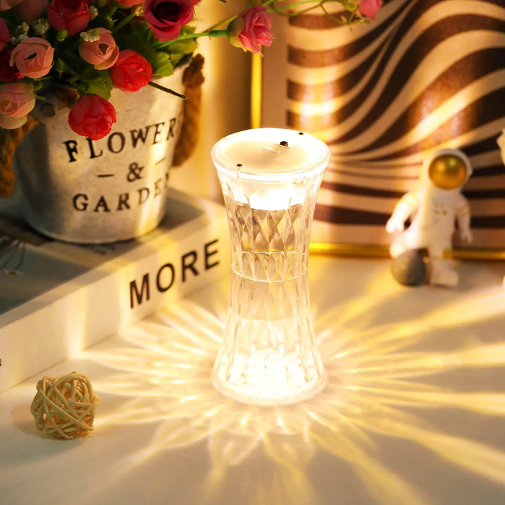 8440 Crystal Lamp Universal Night Light Soft Lighting Eye Protection For Nursery Study Bedroom Transparent Crystal Table Soft Lighting Multipurpose For Hotel For Office For Childrens Room (12pc Moq) - Trendex