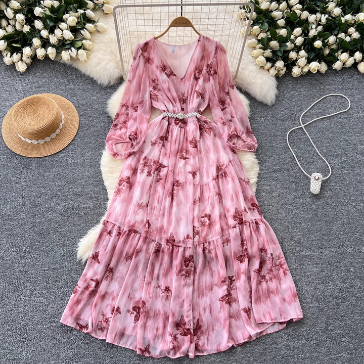 French Style High-grade Waist-tight Dress Women - Trendex