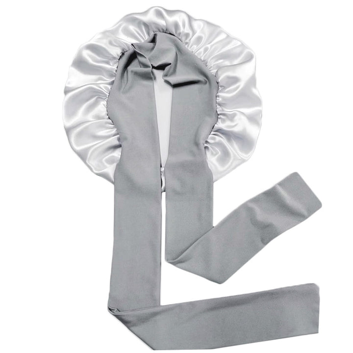 Simple Wide Ribbon Adjustable Silk Nightcap - Trendex