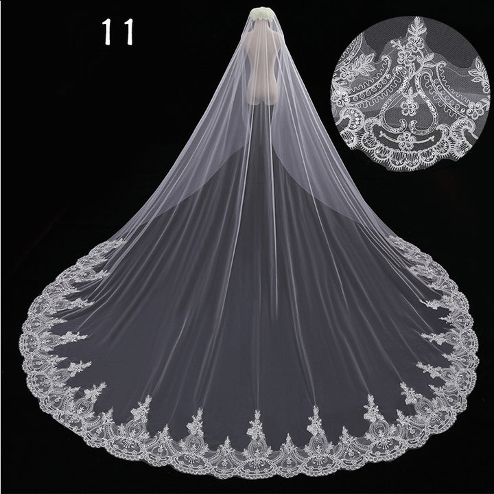 Bride Wedding Master Wedding Veil Long Long Tail - Trendex