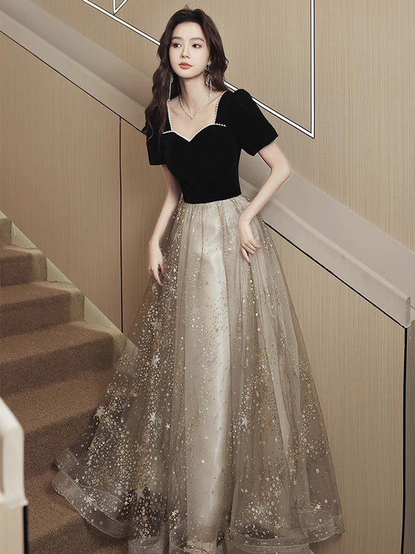 Women's French Light Luxury And Luxurious Black Evening Dress - Trendex