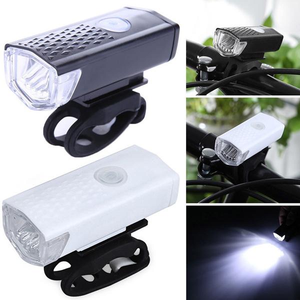 1637 Usb Rechargeable Bicycle Light Set 400 Lumen Super Bright Headlight Front Lights - Trendex