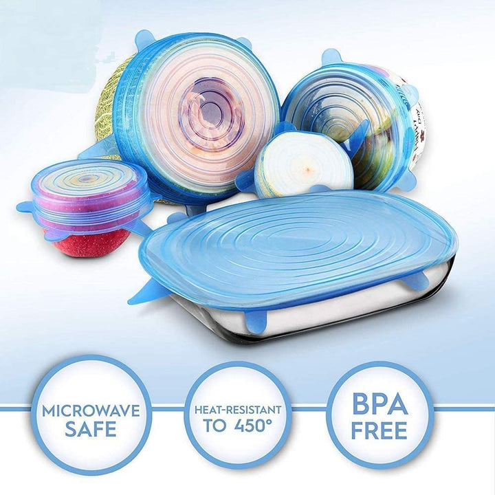 6 Pcs Silicone Lid Cover Silicon Lids - Trendex