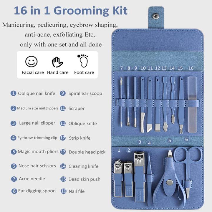16 in 1 Manicure Set Nail Cutter - Trendex