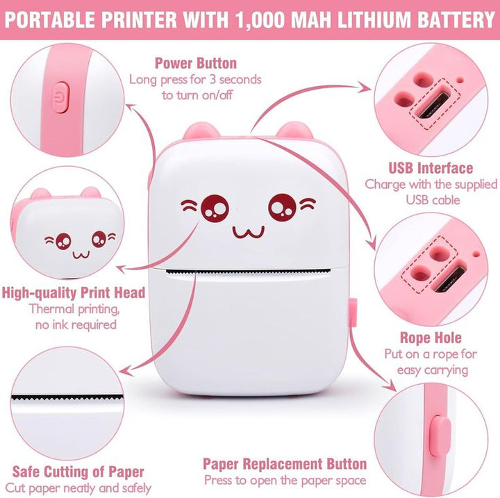 Rechargeable Mini Bluetooth Thermal Printer - Trendex