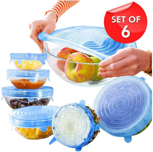 6 Pcs Silicone Lid Cover Silicon Lids - Trendex
