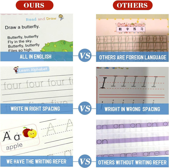 Magic Practice Book for kids 4 pcs 10 refill - Trendex