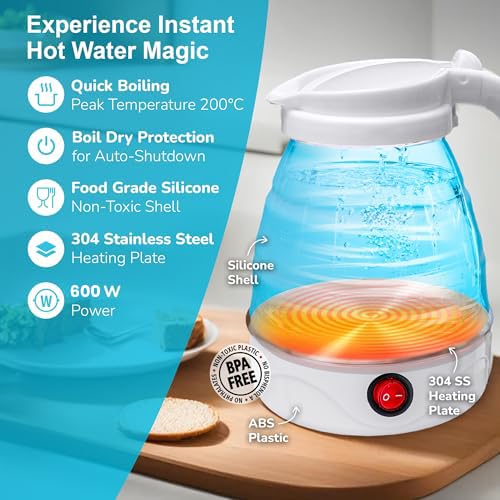 Silicon Kettle Foldable Collapsible Kettle - Trendex