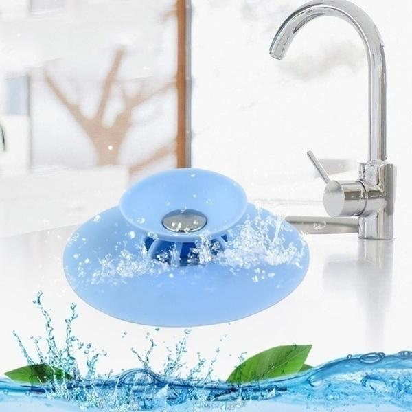 1163 Creative 2-in-1 Silicone Sewer Sink Sealer Cover Drainer (Multicolour) - Trendex