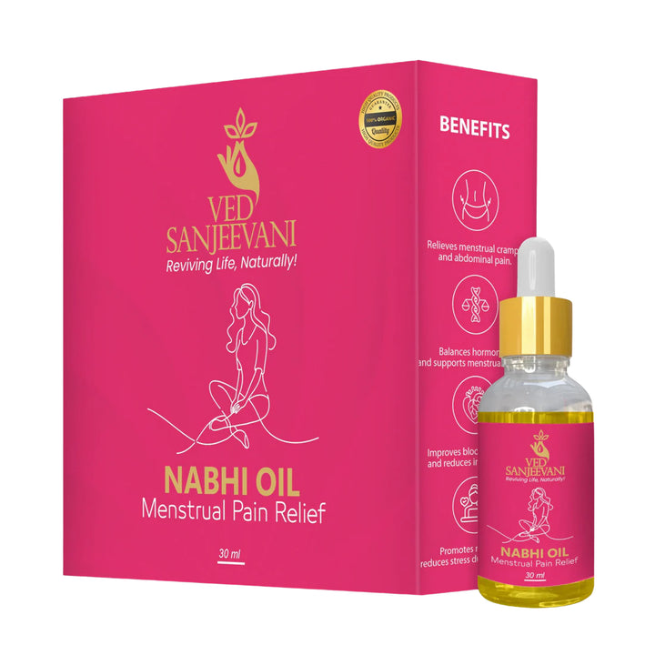 Ved Sanjeevani Nabhi Oil For Menstrual Pain Relief (30ml  1 Pc) - Trendex