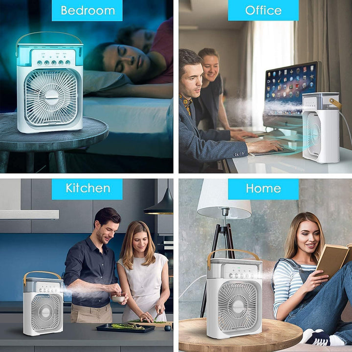 Portable Air Conditioner Fan 7 Color Changing Light (Big  1 Pc) - Trendex
