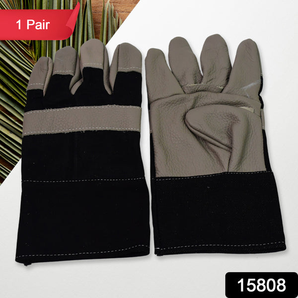 Gloves Gardening Gloves For Men Women Leather Gloves Heavy Duty Gloves (1 Pair) - Trendex