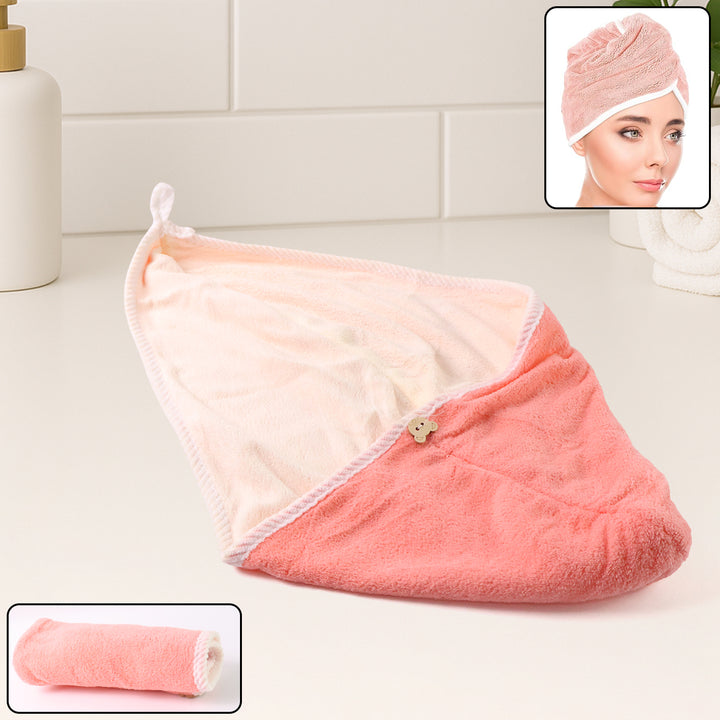 Hair Drying Magic Hair Cap Towel Wrap For Women Bath Towels (1 Pc) - Trendex