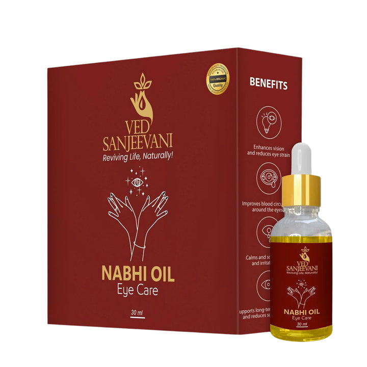 Ved Sanjeevani 100 Organic Ayurvedic Nabhi Oil For Eye Care (30ml  1 Pc) - Trendex