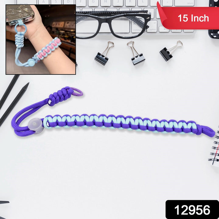 Multipurpose Adjustable Hand Wrist Strap Lanyardwith Cellphone Phone Strap (1 Pc  15 Inch  Multicolor) - Trendex