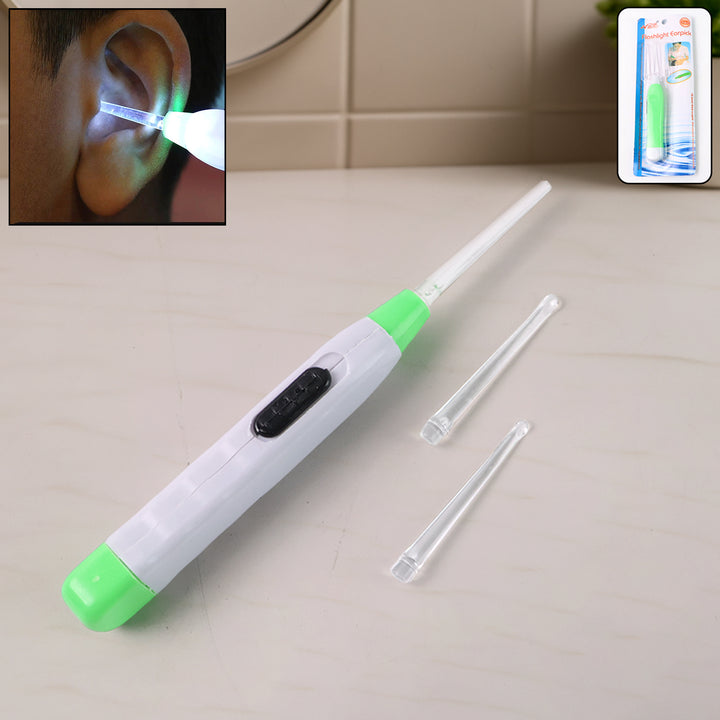 White Led Flashlight Earpick With Tweezer (1 Pc) - Trendex